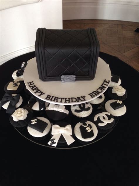 Chanel Inspired Handbag Cake and Cupcakes 